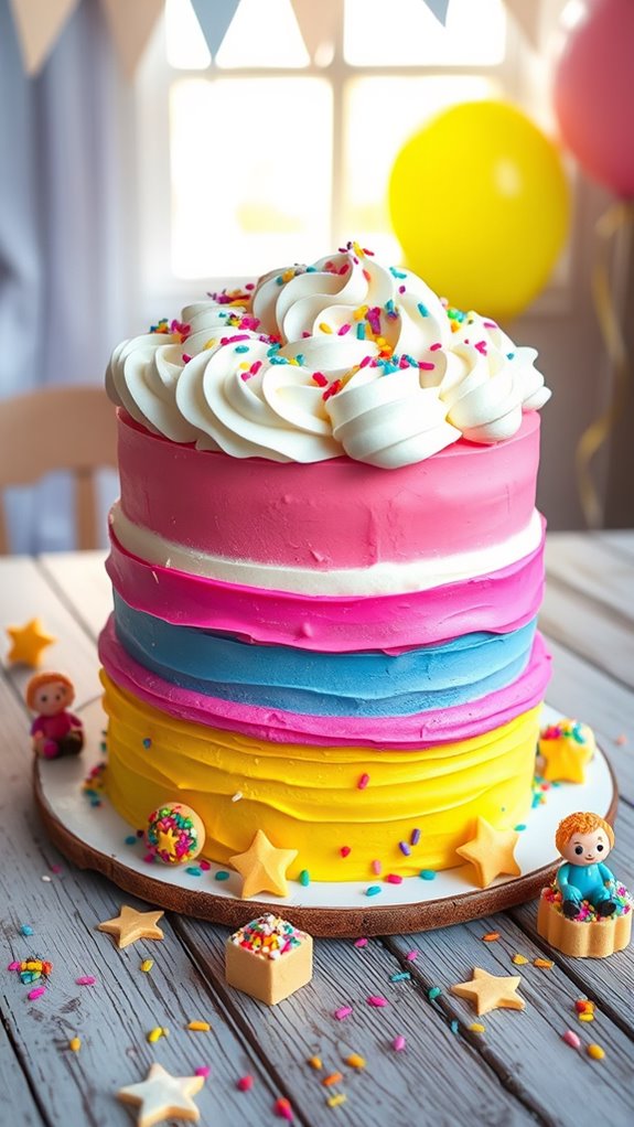 lankybox themed cake design