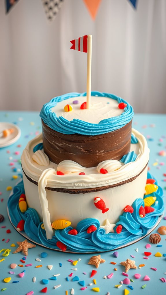 nautical themed birthday cake