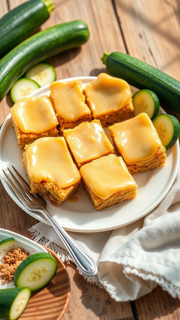 zucchini bars with frosting